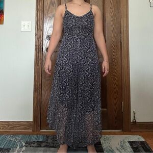 Maurices Black and White Floral Maxi Dress